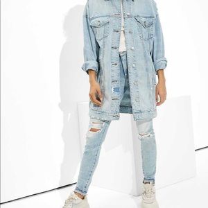 American eagle boyfriend oversized denim jacket
